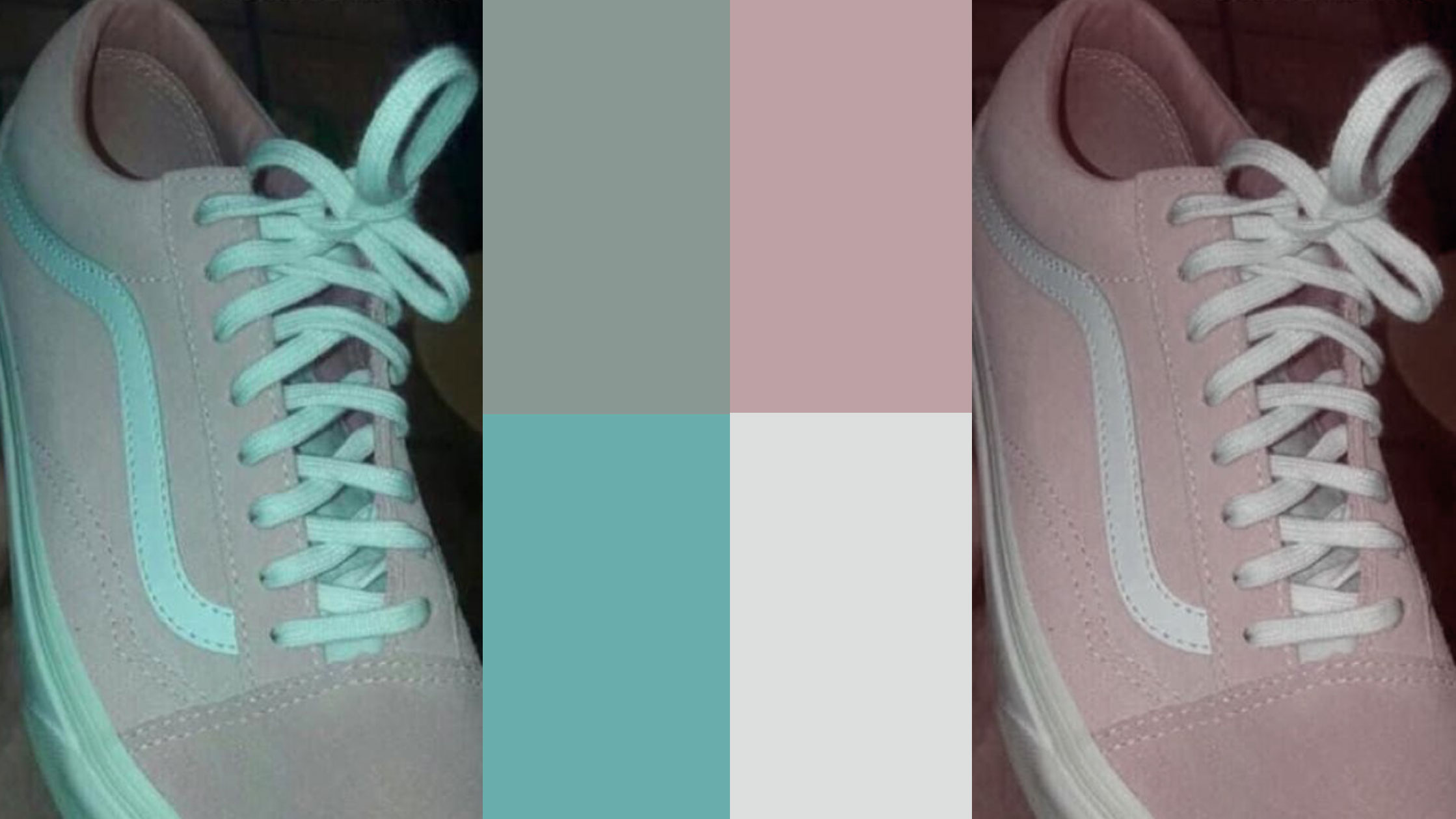 pink and white shoe real color
